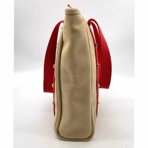 Authentic Louis Vuitton Antigua Red Caba MM W/Box Tote Bag - Picture 6 of 15